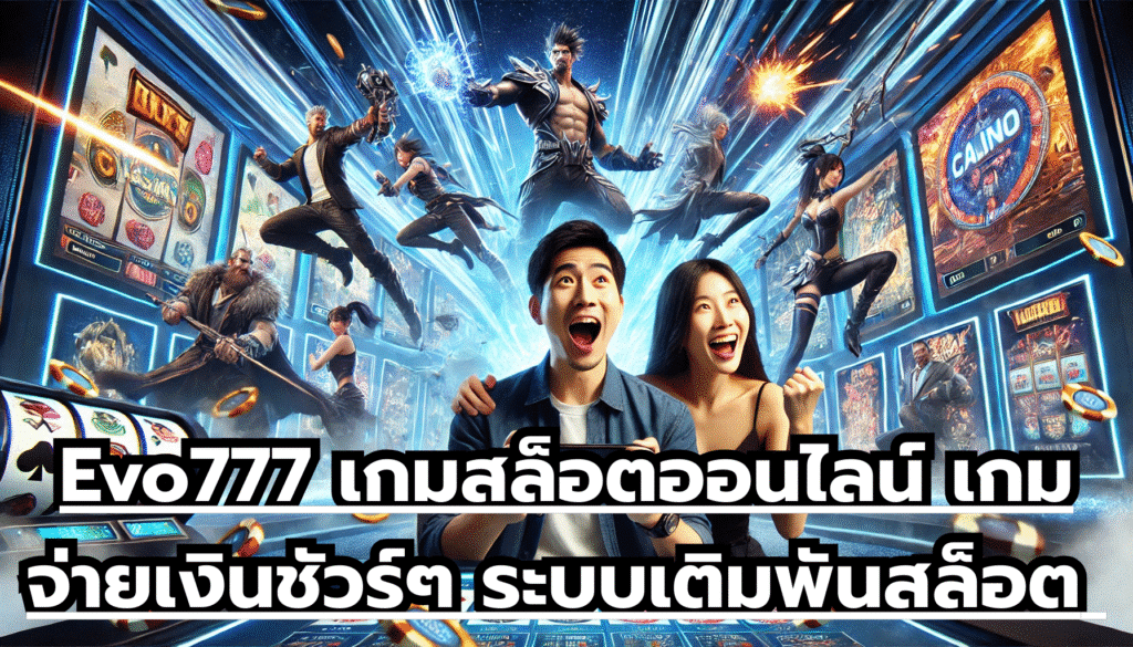 Evo777 เกมสล็อตออนไลน์ เกมจ่ายเงินชัวร์ๆ ระบบเติมพันสล็อต เล่นง่ายบนมือถือ ได้เงินจริง